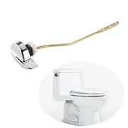 OULII Angle Fitting Side Mount Toilet Lever Handle Compatible for TOTO Toilet Tank (Silver+Golden)